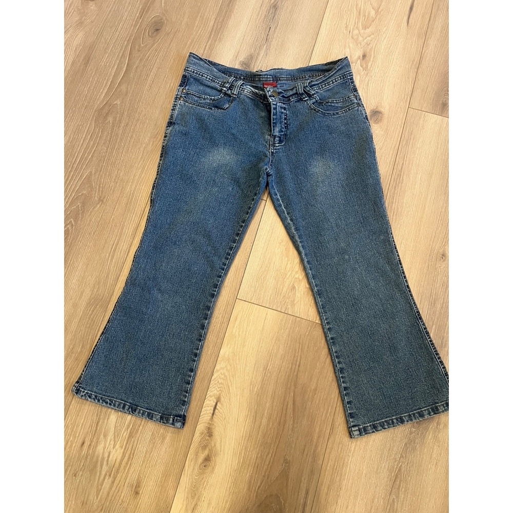 Sky River Jeans Womens 29 Blue Bootcut Flare Y2K Low Rise Stretch Denim